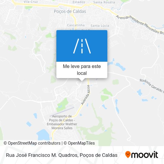 Rua José Francisco M. Quadros mapa