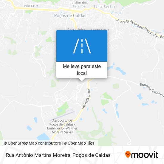 Rua Antônio Martins Moreira mapa