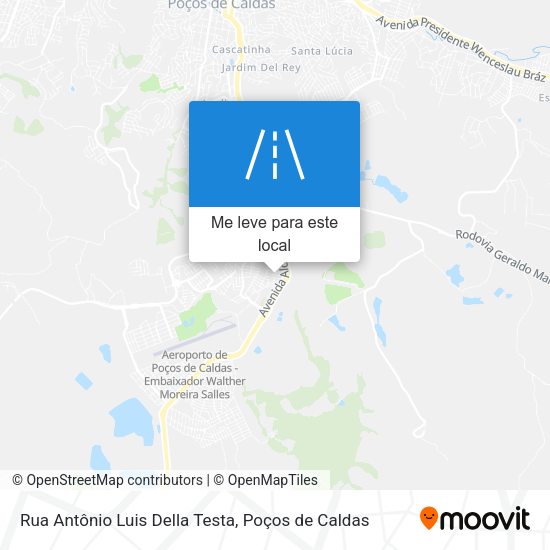 Rua Antônio Luis Della Testa mapa
