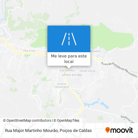 Rua Major Martinho Mourão mapa