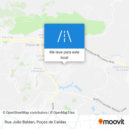 Rua João Baldan mapa