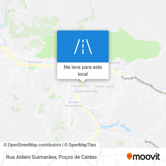 Rua Aldani Guimarães mapa