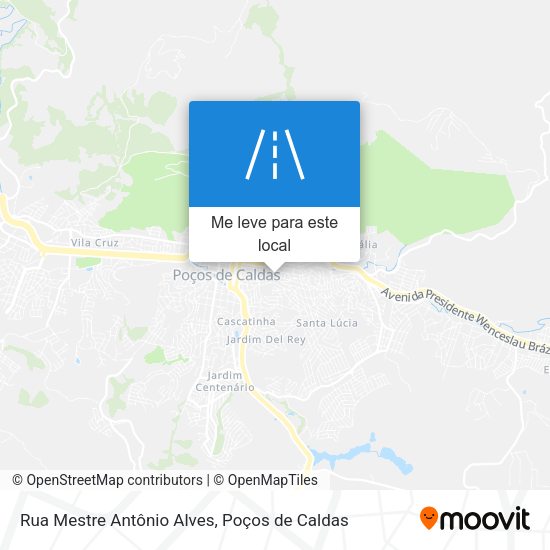 Rua Mestre Antônio Alves mapa