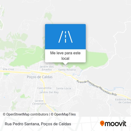 Rua Pedro Santana mapa