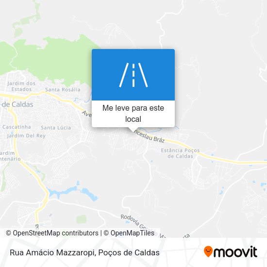 Rua Amácio Mazzaropi mapa