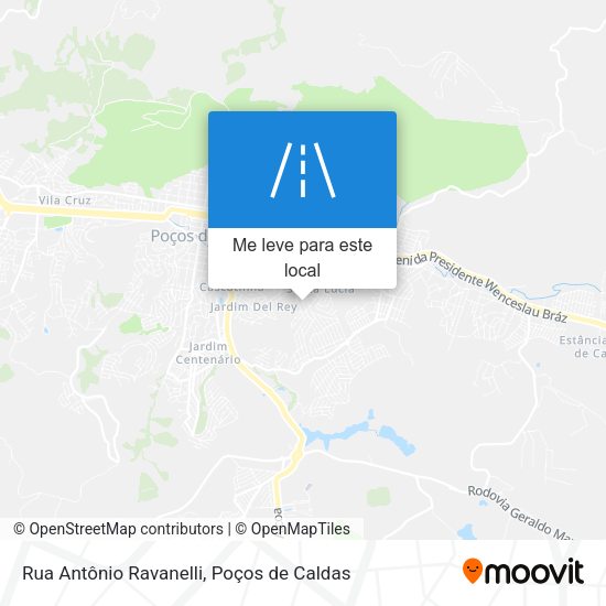 Rua Antônio Ravanelli mapa