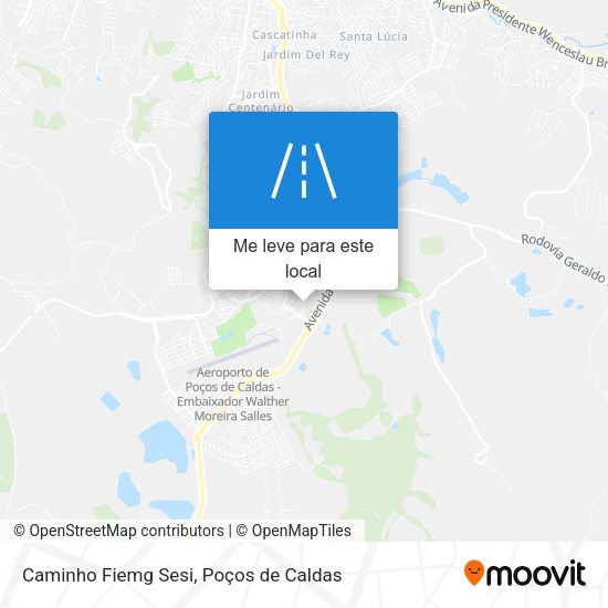 Caminho Fiemg Sesi mapa