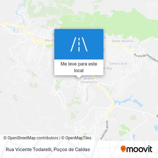 Rua Vicente Todarelli mapa