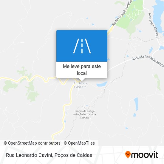 Rua Leonardo Cavini mapa