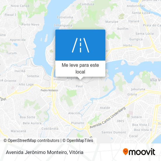 Avenida Jerônimo Monteiro mapa