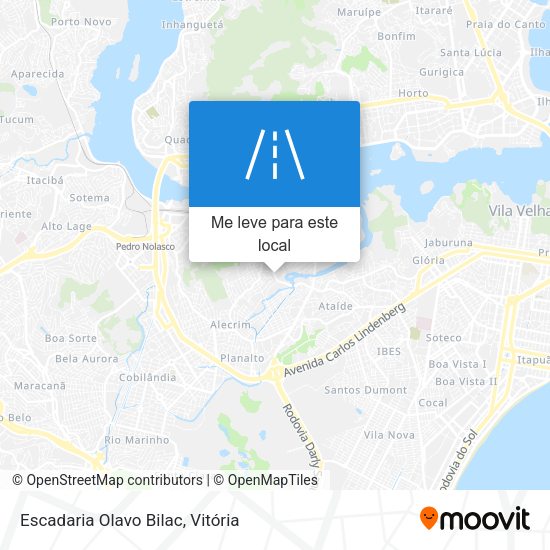 Escadaria Olavo Bilac mapa