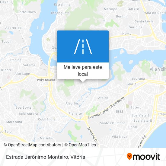 Estrada Jerônimo Monteiro mapa