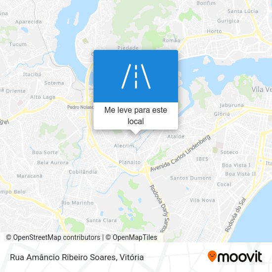 Rua Amâncio Ribeiro Soares mapa