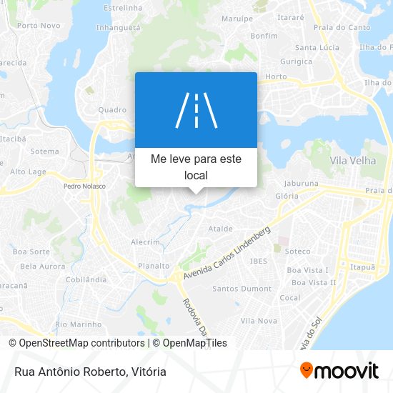 Rua Antônio Roberto mapa
