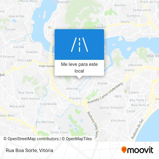 Rua Boa Sorte mapa