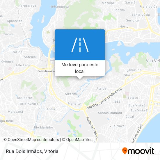 Rua Dois Irmãos mapa
