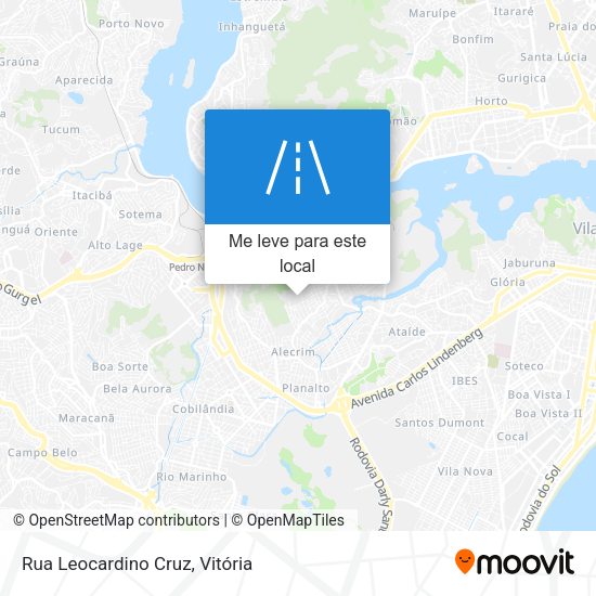 Rua Leocardino Cruz mapa