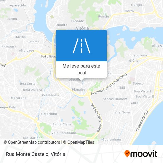 Rua Monte Castelo mapa