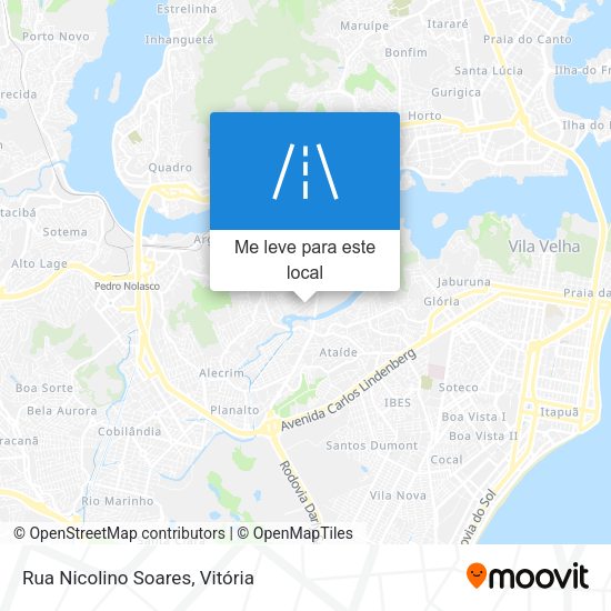 Rua Nicolino Soares mapa