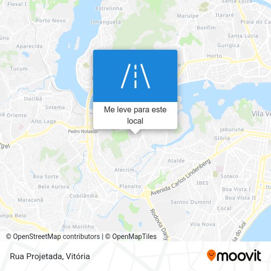 Rua Projetada mapa