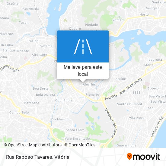 Rua Raposo Tavares mapa