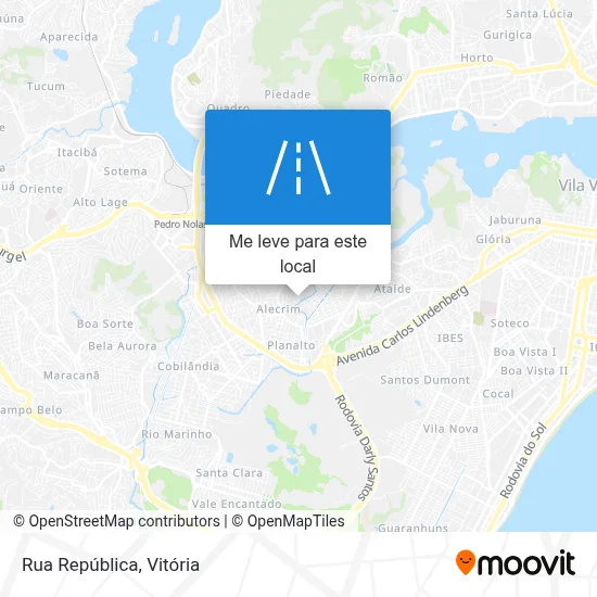 Rua República mapa