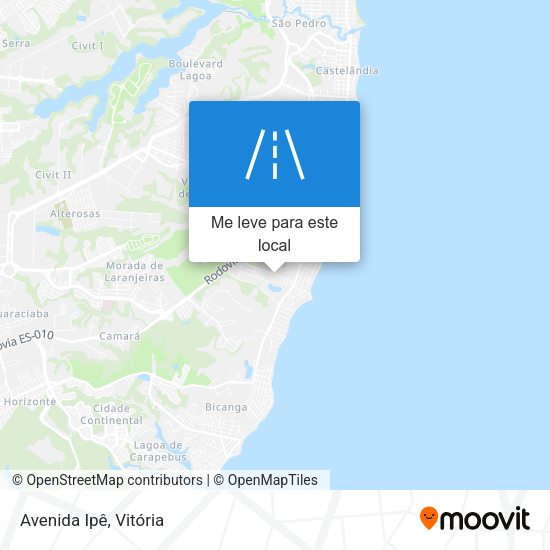 Avenida Ipê mapa