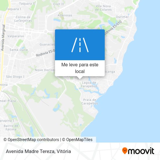 Avenida Madre Tereza mapa