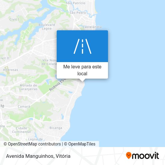 Avenida Manguinhos mapa