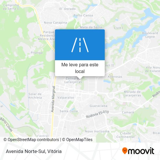 Avenida Norte-Sul mapa