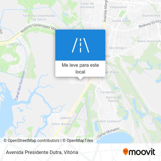 Avenida Presidente Dutra mapa