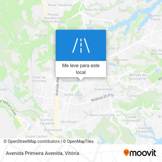 Avenida Primeira Avenida mapa
