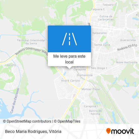 Beco Maria Rodrigues mapa