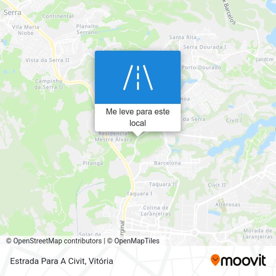Estrada Para A Civit mapa