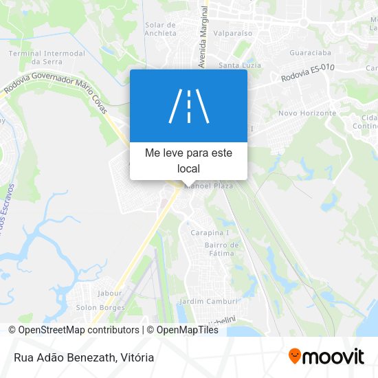 Rua Adão Benezath mapa