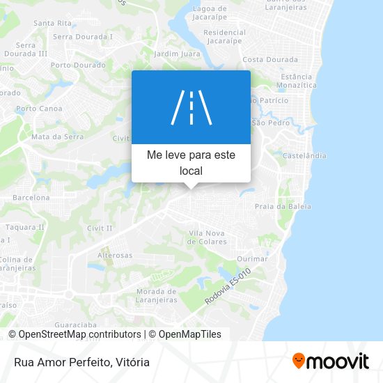 Rua Amor Perfeito mapa