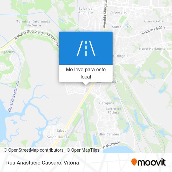 Rua Anastácio Cássaro mapa
