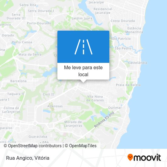 Rua Angico mapa