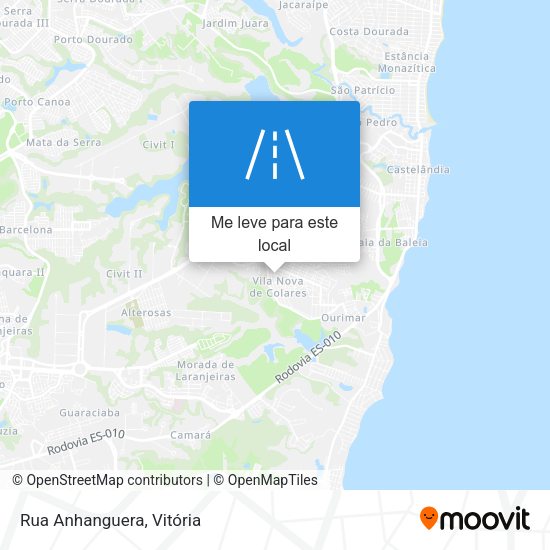 Rua Anhanguera mapa