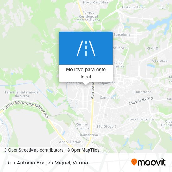Rua Antônio Borges Miguel mapa