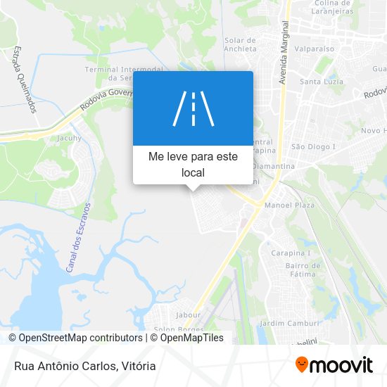 Rua Antônio Carlos mapa
