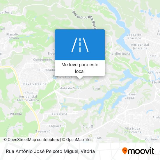 Rua Antônio José Peixoto Miguel mapa