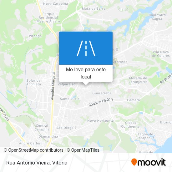 Rua Antônio Vieira mapa