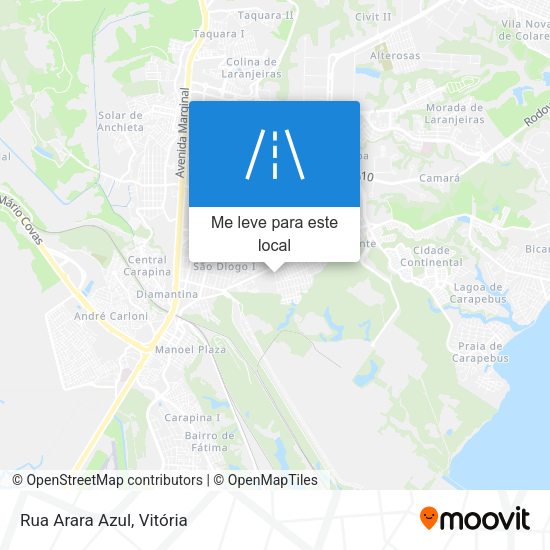 Rua Arara Azul mapa
