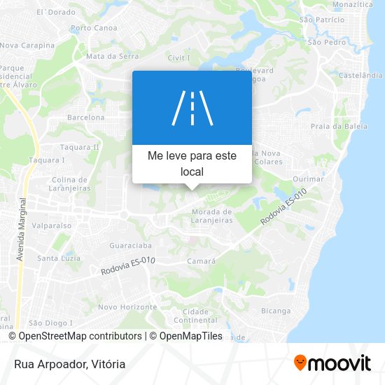 Rua Arpoador mapa