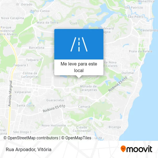 Rua Arpoador mapa