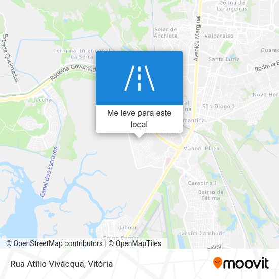 Rua Atílio Vivácqua mapa