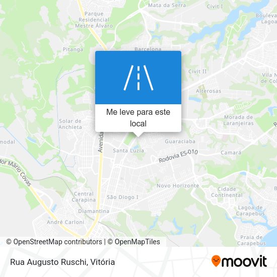 Rua Augusto Ruschi mapa