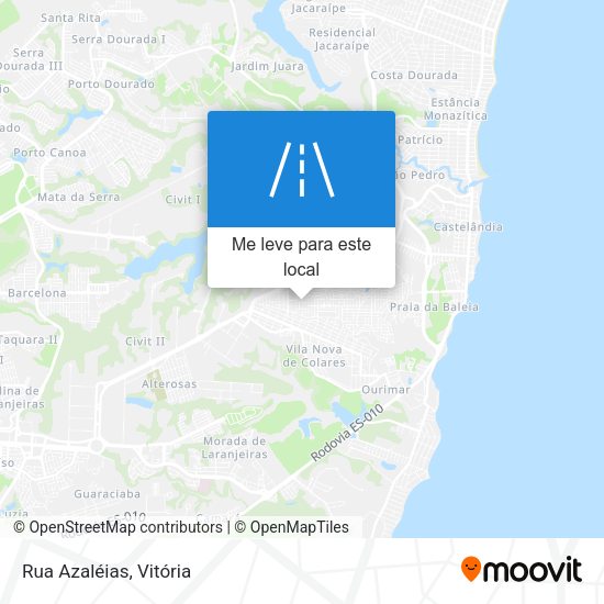 Rua Azaléias mapa