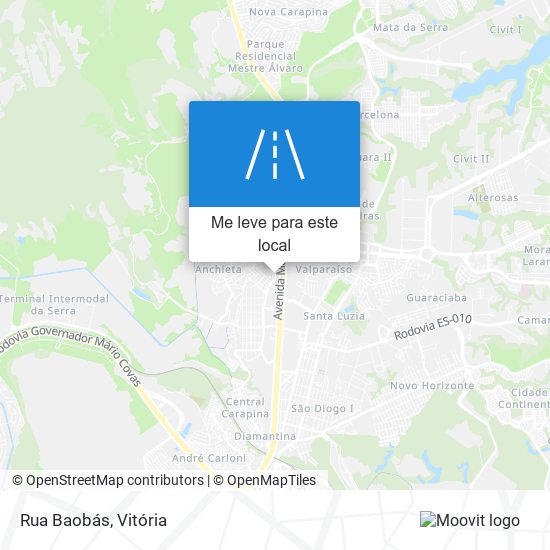 Rua Baobás mapa